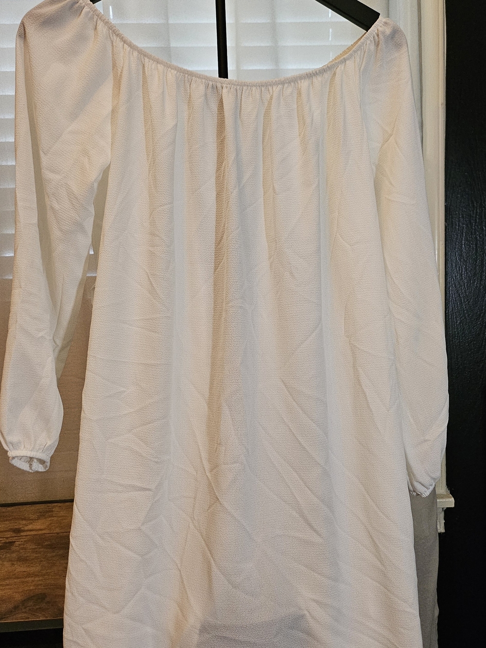 Boohoo White Off-Shoulder Textured Top